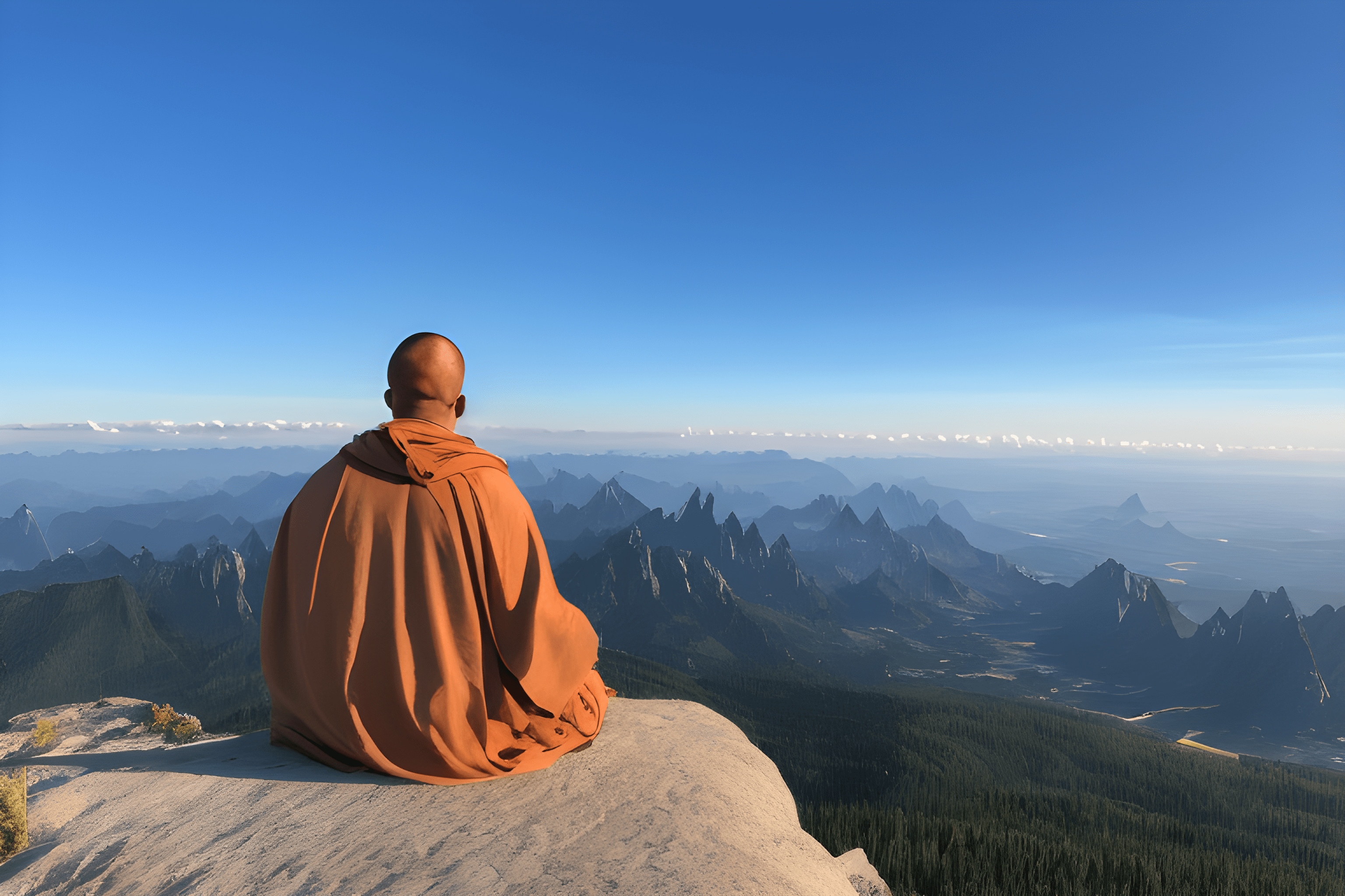 Monk Meditating On a Mountain | Transcendental Meditation London | Meditation London